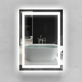 LED Backlit Bathroom Mirror with Acrylic Diffuser around the sides