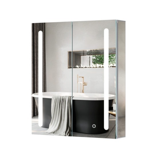 bathroom wall lighted mirror medicine cabinet