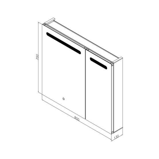 Aluminum led surface mount medecine cabinet bathroom mirror