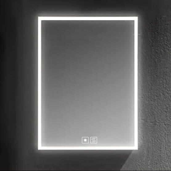 Custom design aluminum led rectangle bathroom mirror cabinet with light