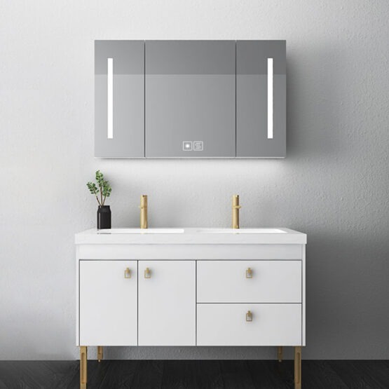 3 doors bathroom mirror cabinet