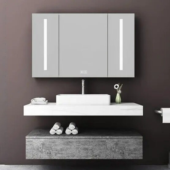 3 doors bathroom mirror cabinet