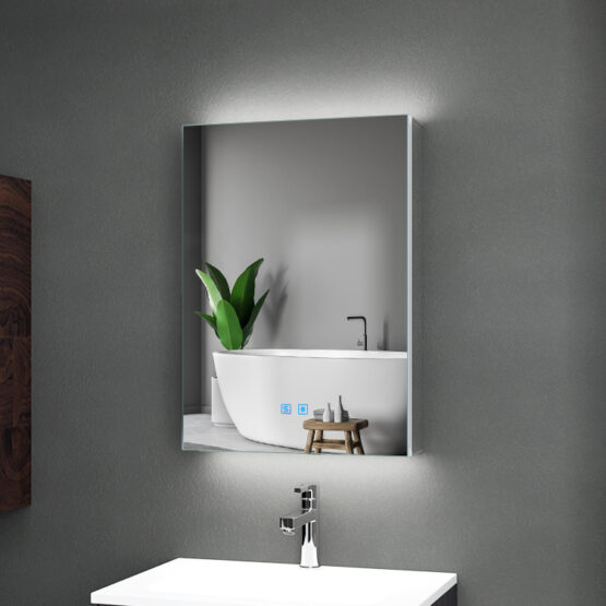 mirror cabinet bathroom with lights