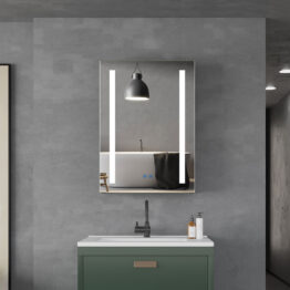 black aluminum mirror cabinet