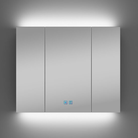 three doors bathroom mirror cabinet