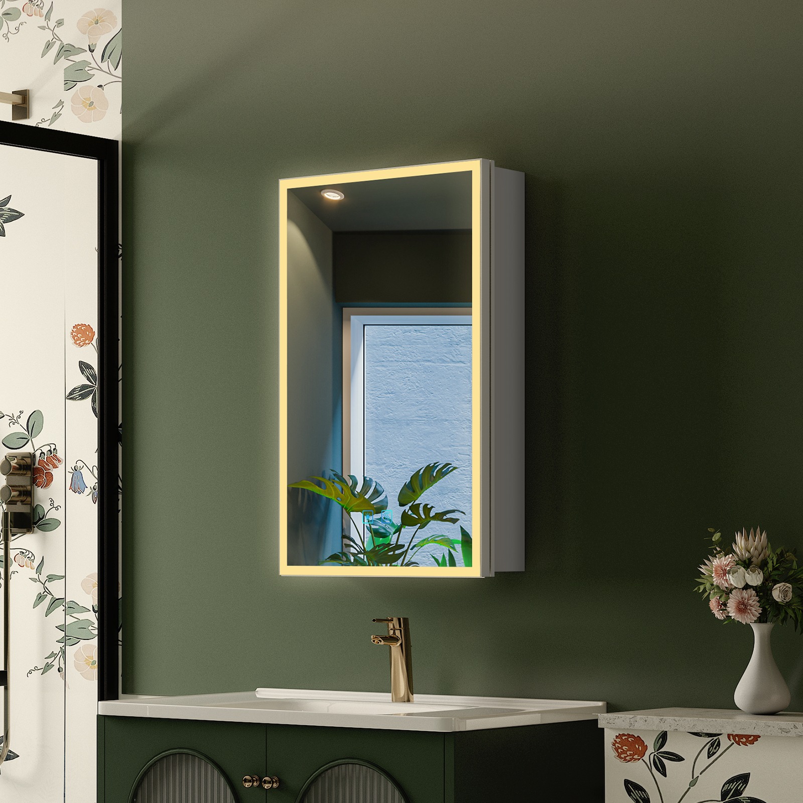 LED Mirrored Medicine Cabinet